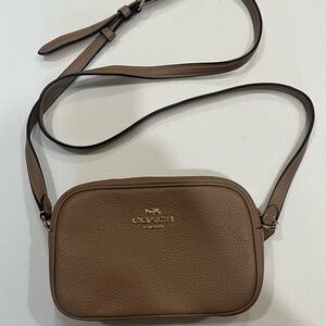 Coach Leather Crossbody in Cognac Brown with Gold Hardware- like new !